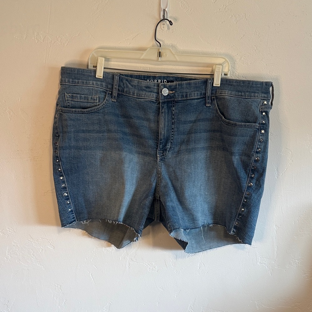 Torrid Denim Shorts with Stud Accents